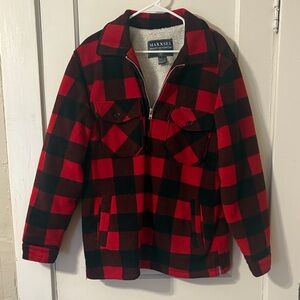 Maxxsel Red and Black Plaid Jacket